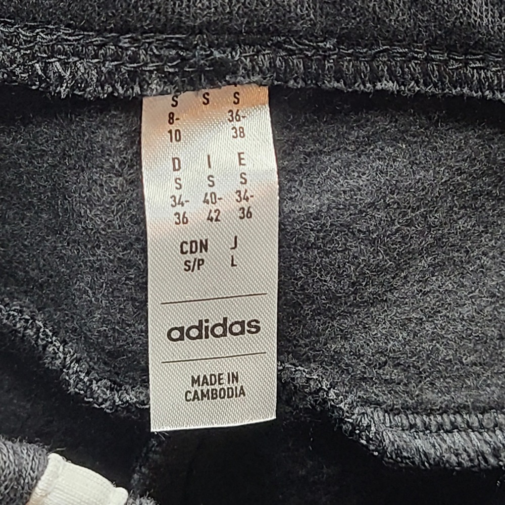 Adidas Essentials 3-Stripes Fleece Pants Womens S Black NEW HZ5753 Slim Fit - Picture 5 of 10